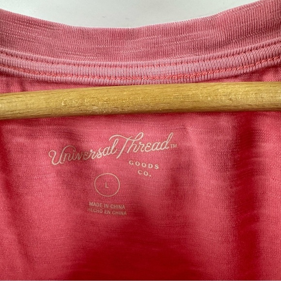 Universal Thread Pink T-Shirt Dress – Size Large, Ruched Side - Picture 5 of 6